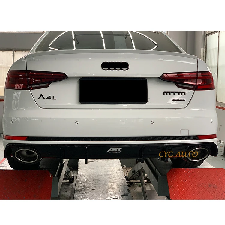 RS4 ABT Style Rear Diffuser for AUDI A4 Tuning to RS4 Sline Car Body Kit 2016 2017 2019