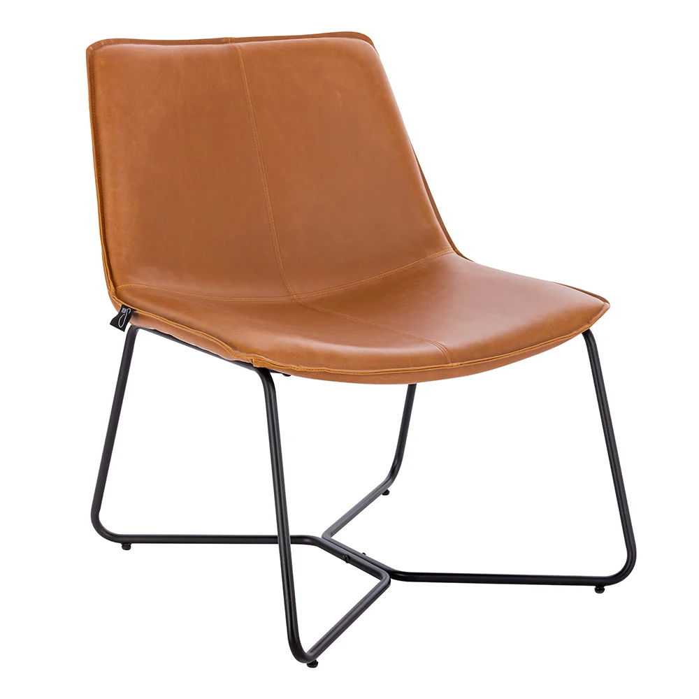 New Design Stylish Custom Leather Low Back Accent Chair For Home Hotel