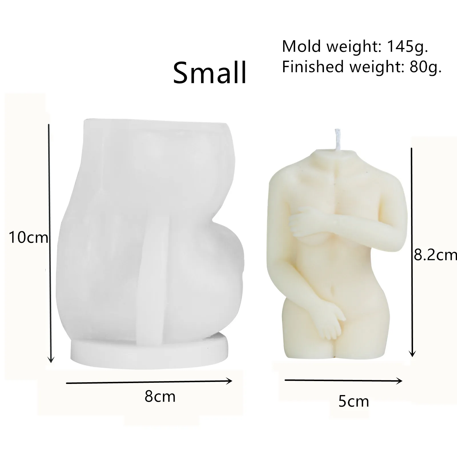 Body Candle Mold Silicone Handmade Diy Shy Female Body Candle Curvy