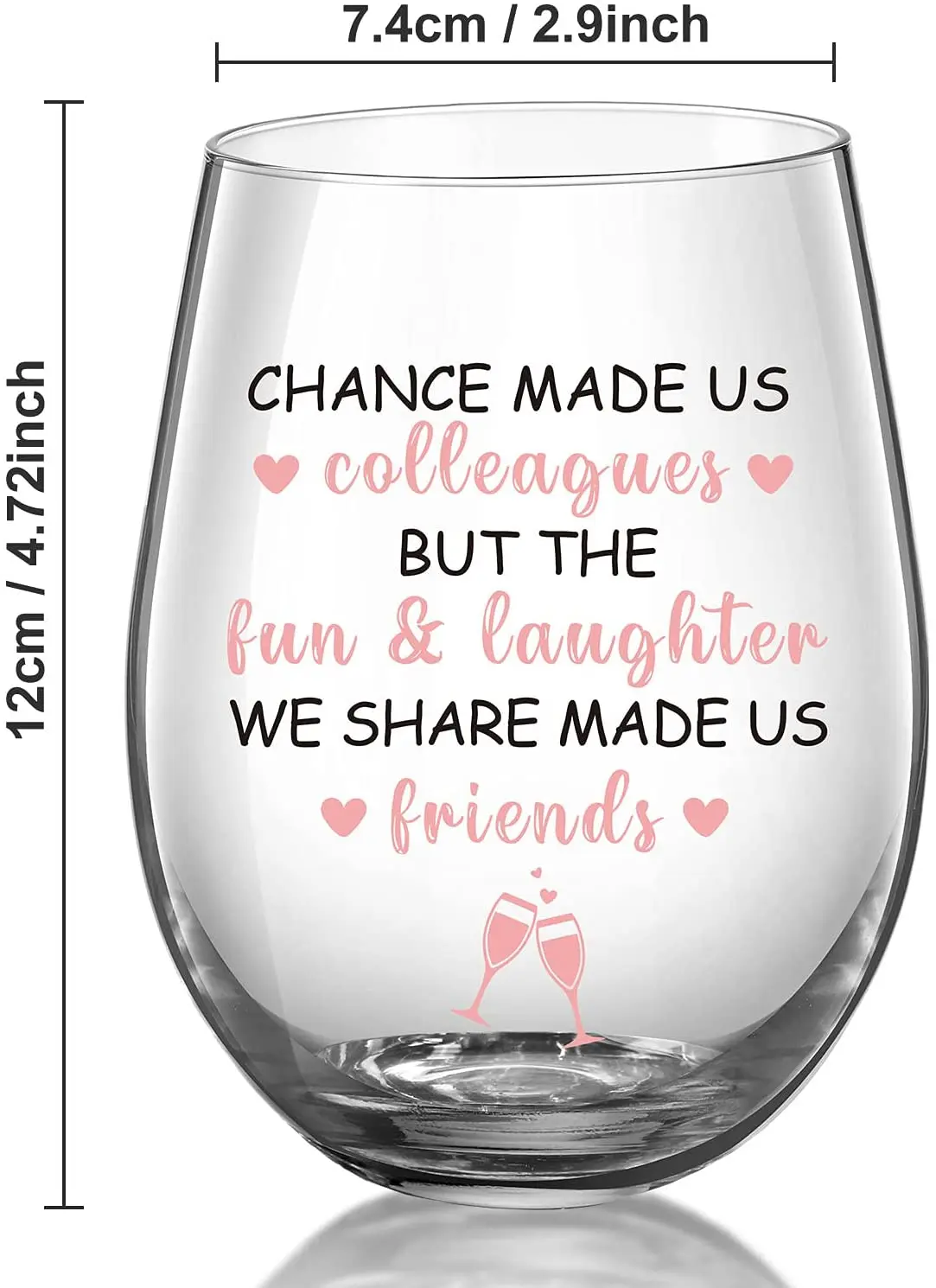 Customized Unique Wine Glass Tumbler Custom Logo Gold Foil Decal