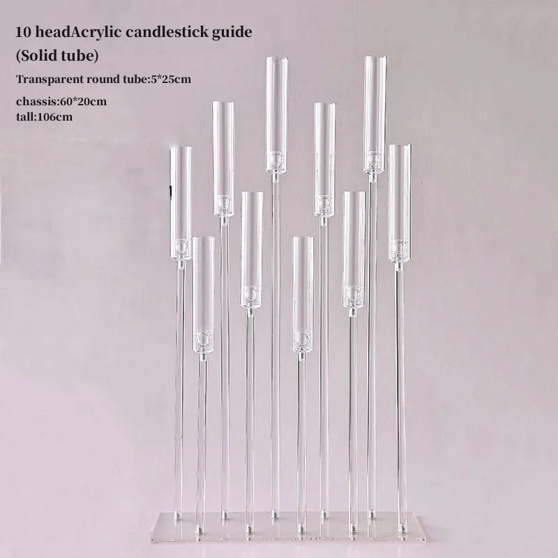 Clear Candle Holders Wedding Candlesticks Candelabrum Flower Stand