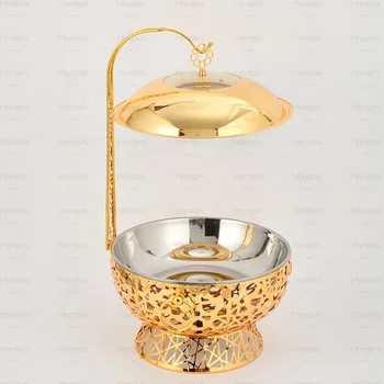 8L Capacity Stainless Steel Food Warmer Colorful Hanging Lid Chafing Dish Fuel Buffet Set Restaurant Equipment for Table Top