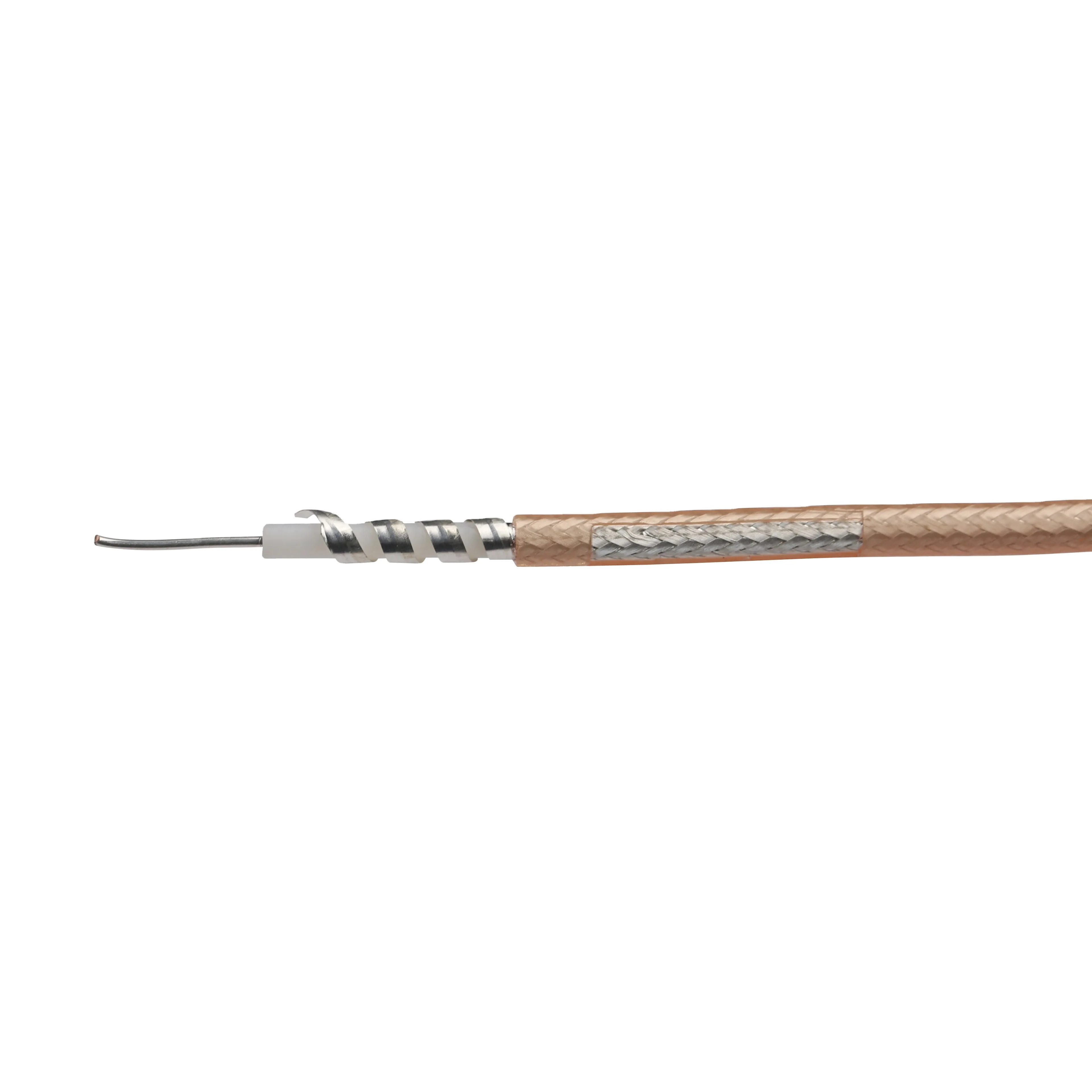 High temperature 50ohm low loss RG179 Coaxial Cable with PTFE Insulation FEP jacket for communication