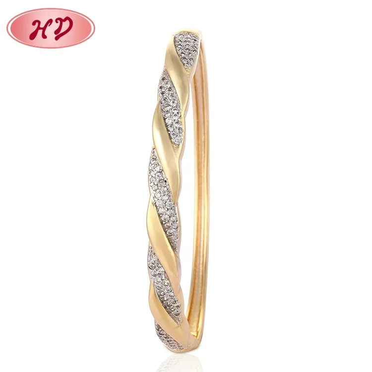 Latest Designs Dubai Gold Plated Ladies Fancy Bangles