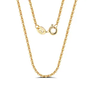 High Quality 18K Champagne Gold Plated Fine 925 Sterling Silver Women's Necklace Trendy New Styles for Wedding Engagement