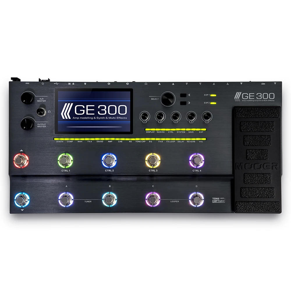 MOOER GE300 Guitar Effect Pedal - 164 Effects & 30min Loop
