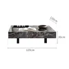 Mesa de centro de 120 cm - Placa de roca de cristal negro