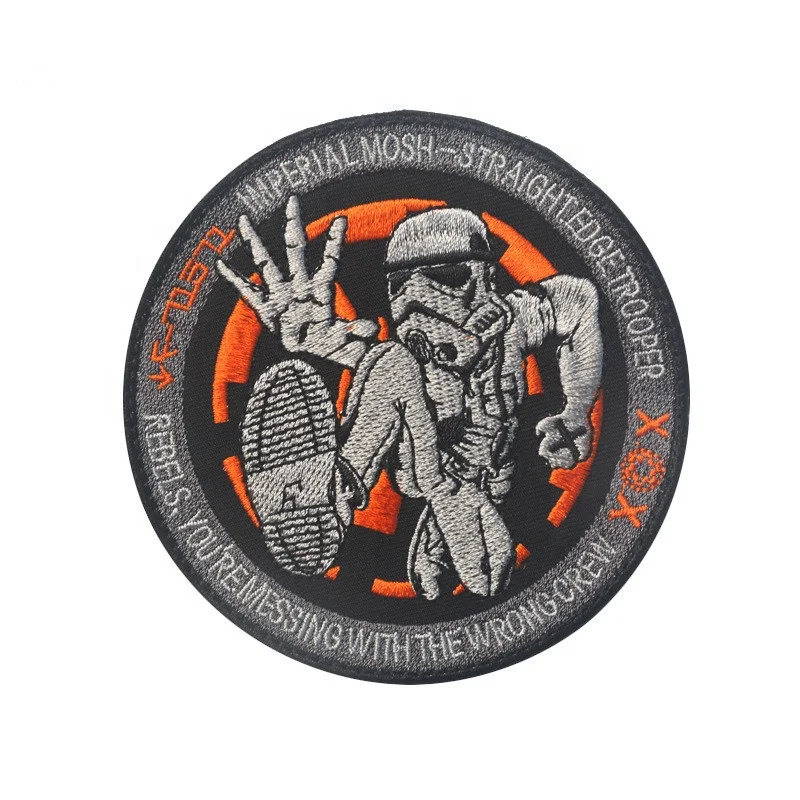 Star Battle Imperial Stormtrooper Embroidered Armband Applique Badges for Backpack