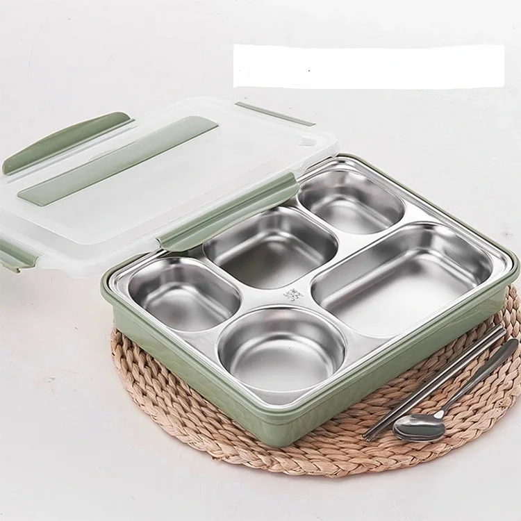 Stainless Steel Lunch Box For Kids School Children With Compartments