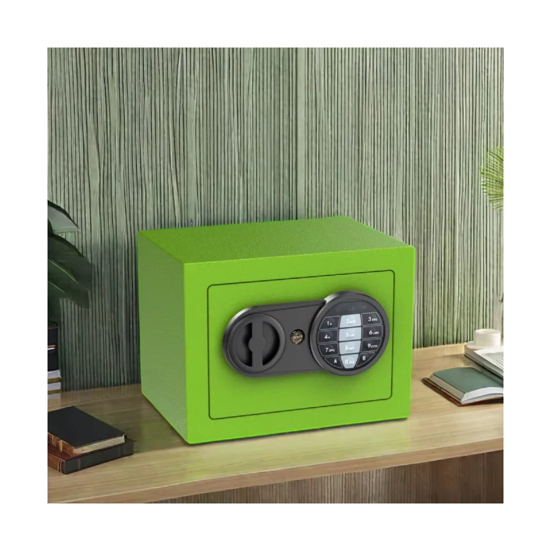 Portable Mini Biometric & Digital PIN Code Access Safe Key Small Key Cash Money Security Box for Home Hotel Office Use