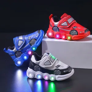 PU Leather Led Lights Children's Shoes Kids Sneakers Led Shoes Fashion Sneakers Kids Casual Shoes