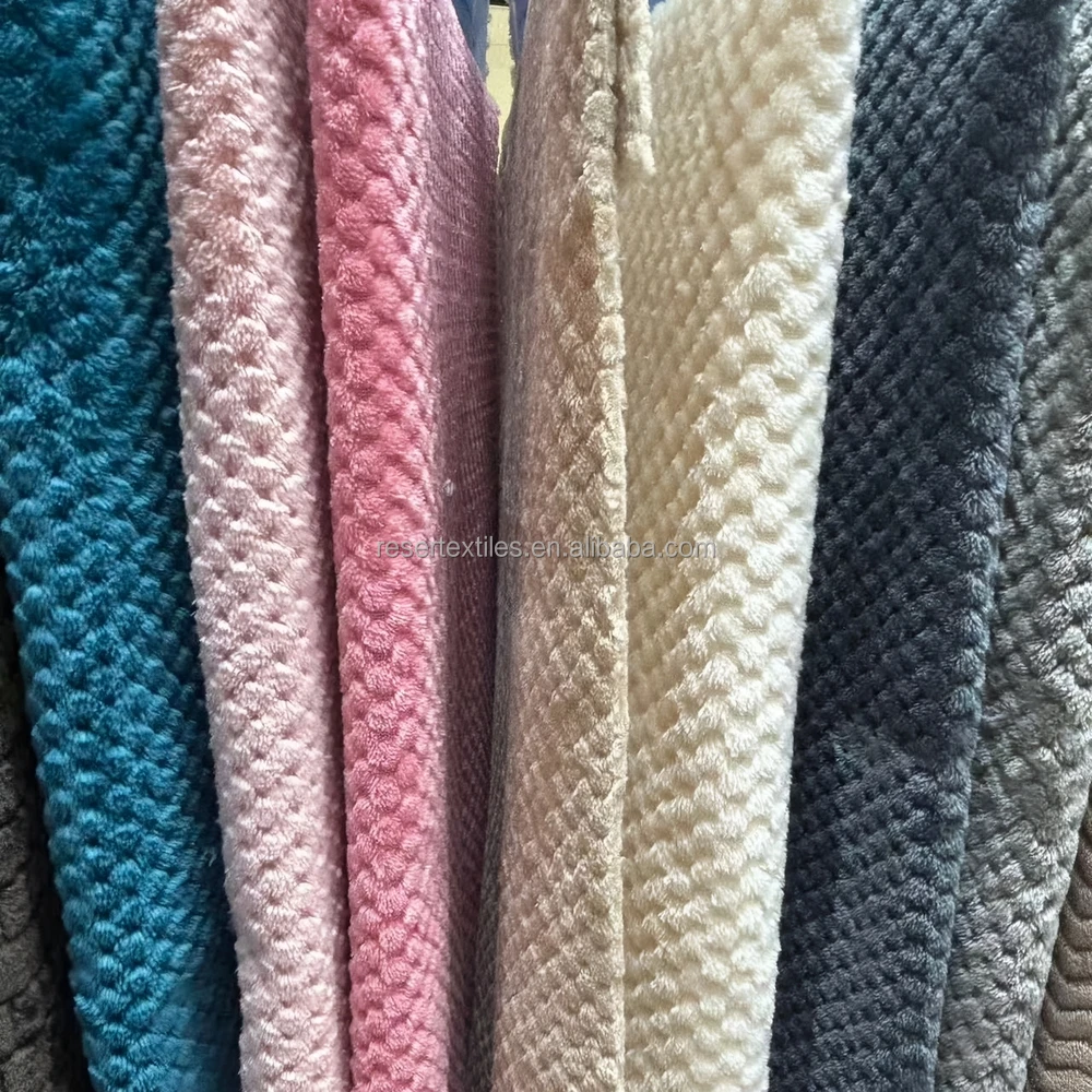 All-Season Luxury Modern Jacquard Style Bed Blanket Super Soft Premium Silky Flannel Fleece Anti-Pilling Brushed Pattern Throws