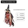 The flying red-robed witch
