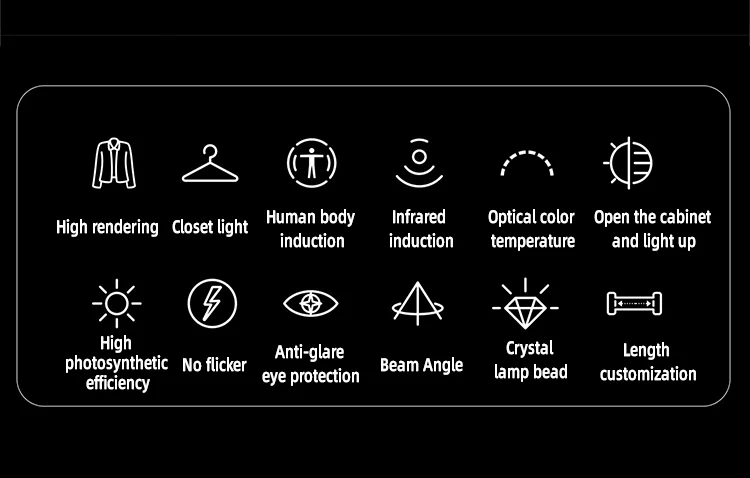 Model 1515 Advanced Light Luxury Custom Rotatable Embedded Inside Led Smart Sensor Wine or Jewelry Display Under Cabinet Light