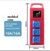 Pure copper plastic box, 3-position, waterproof, 5-hole