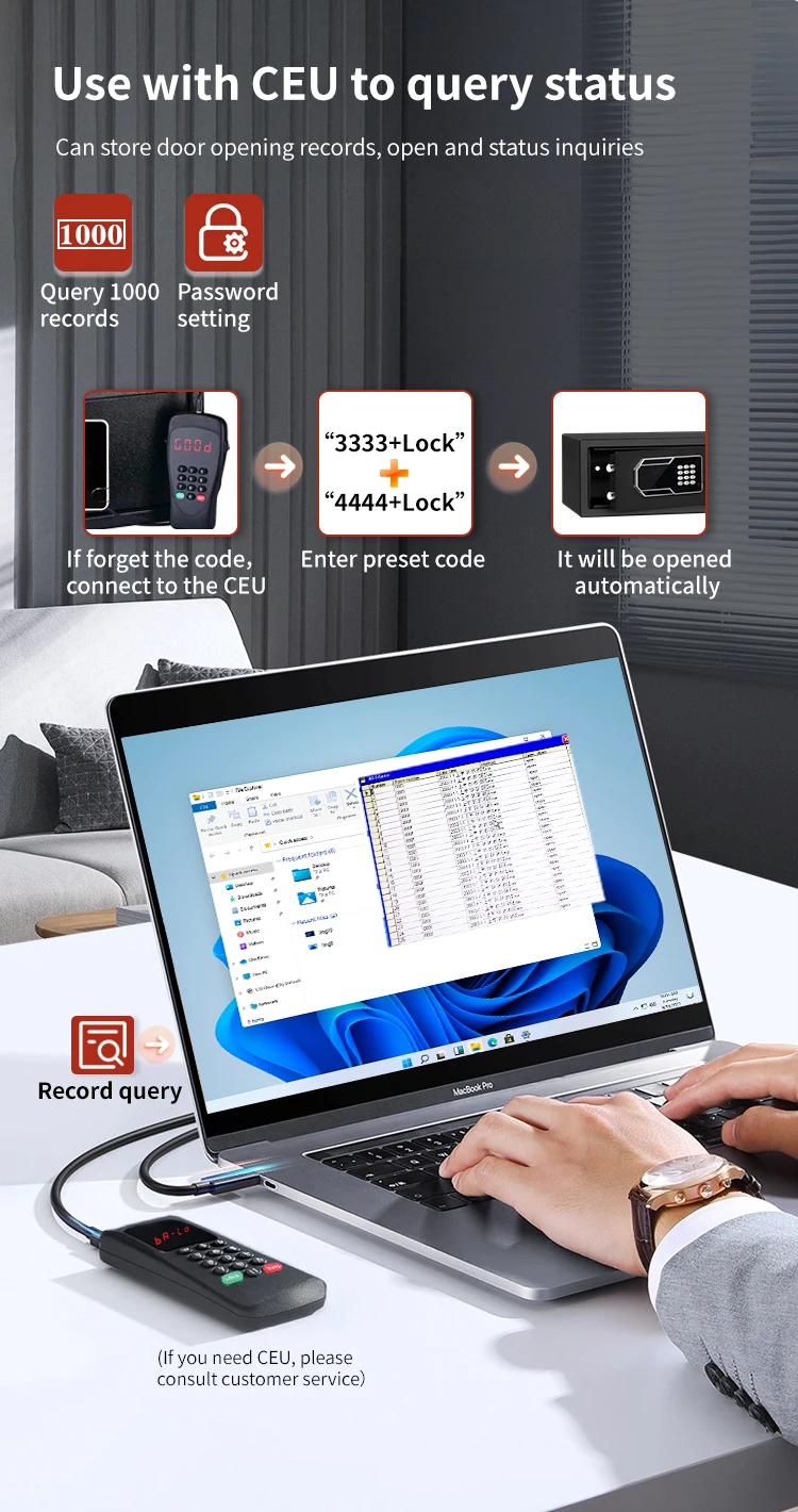 CEQSAFE China Professional Customized Portable Steel Small Deposit Hotel Safe Box for Money factory