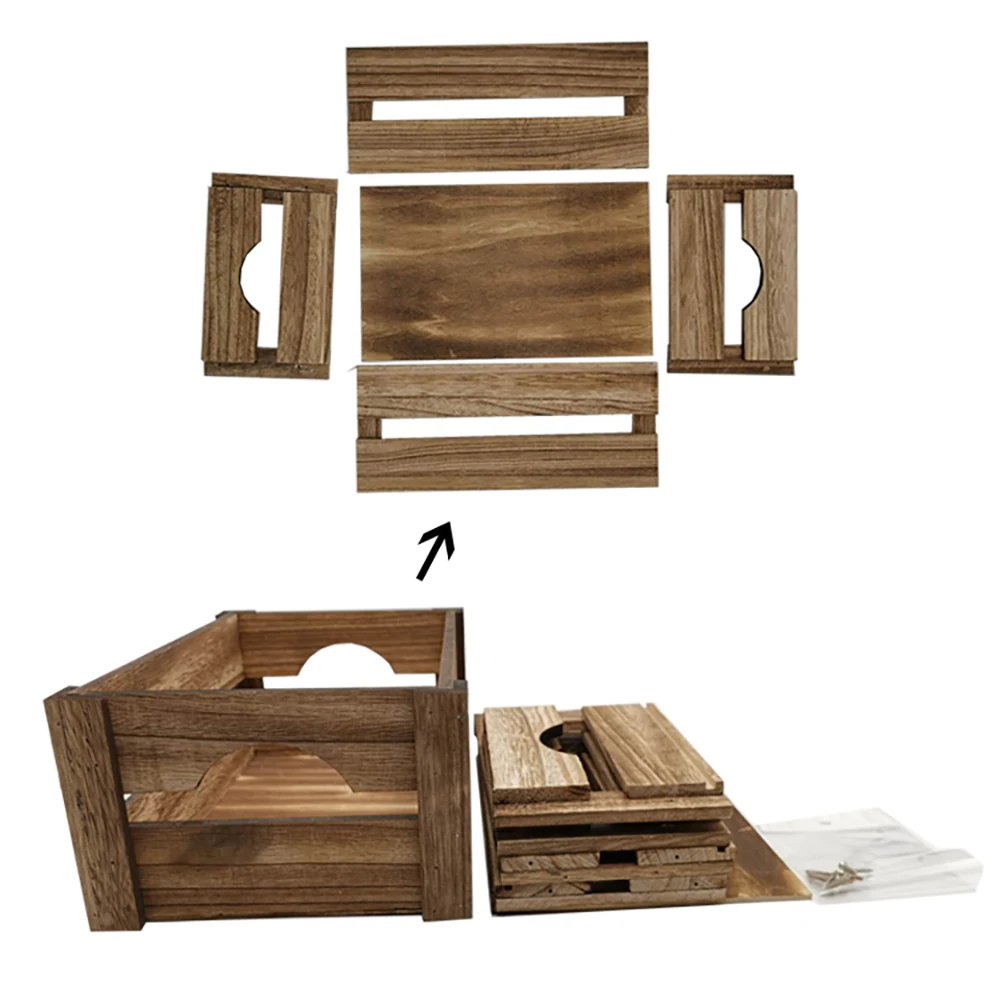 Складная деревянная Штабелируемая коробка для овощей и фруктов размера и стиля под заказ деревянный ящик