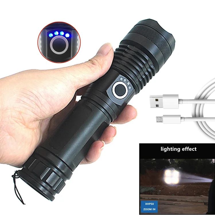 500LM Taschenlampe T6 LED Superhelle USB-Aufladung Torch Outdoor Flashlight Neu 