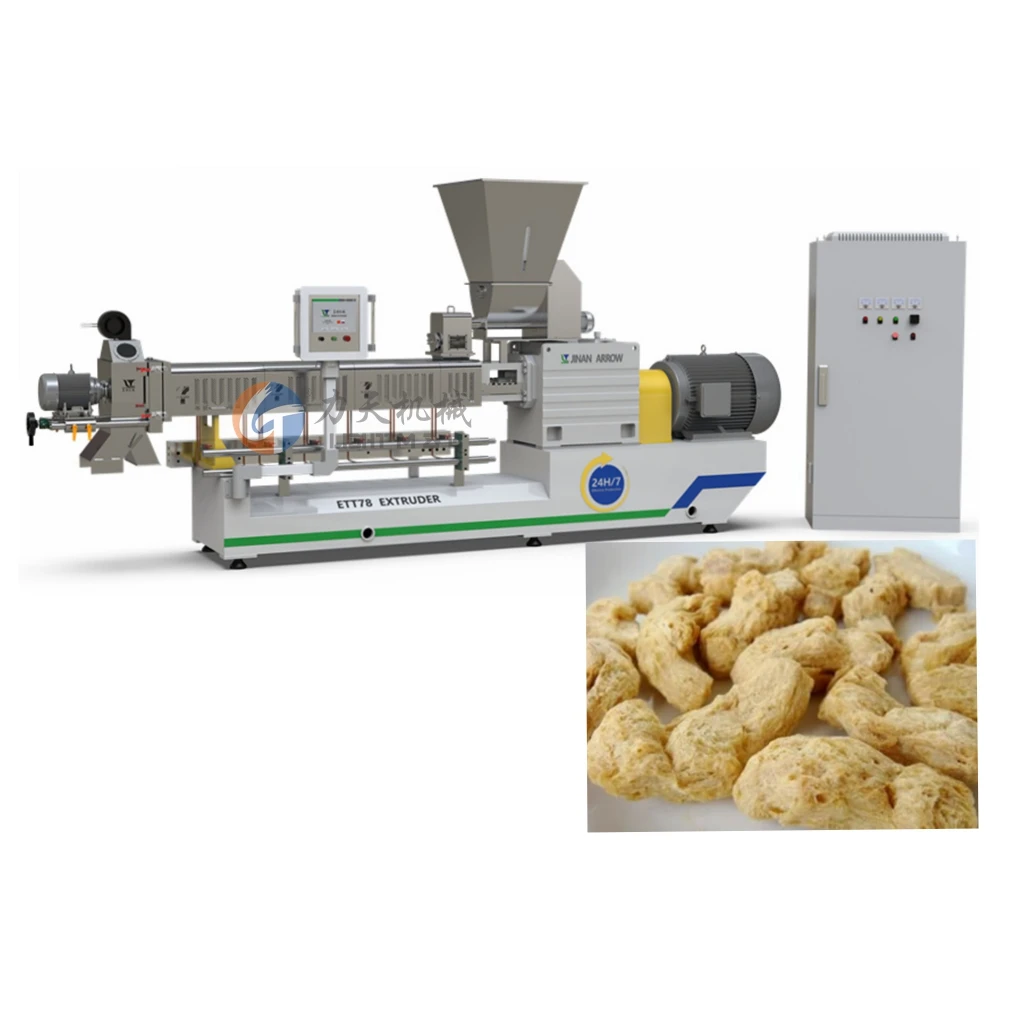 TVP/TSP/HMMA Food Processing Production Line Soybean Artificial Soya Chunks Making Machine Soya Protein Machine