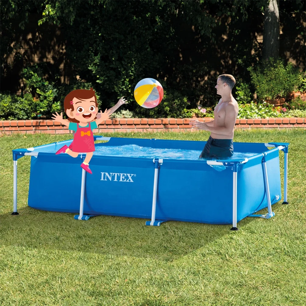 Intex 28272 300cm Rectangular Metal Frame Swimming Pool