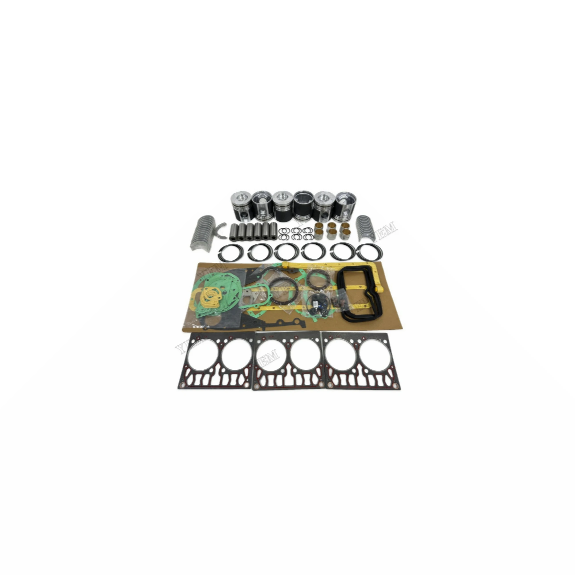 Engine Rebuild Kit With Cylinder Gaskets Piston Rings Bearings Suitable for Doosan / for Develon D1146 Engine Parts