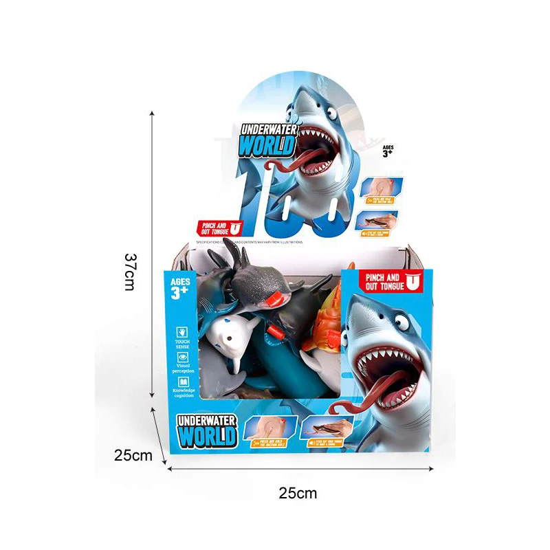 Sea Animal Figure Rubber Shark Dolphin Fish Toys for Kids