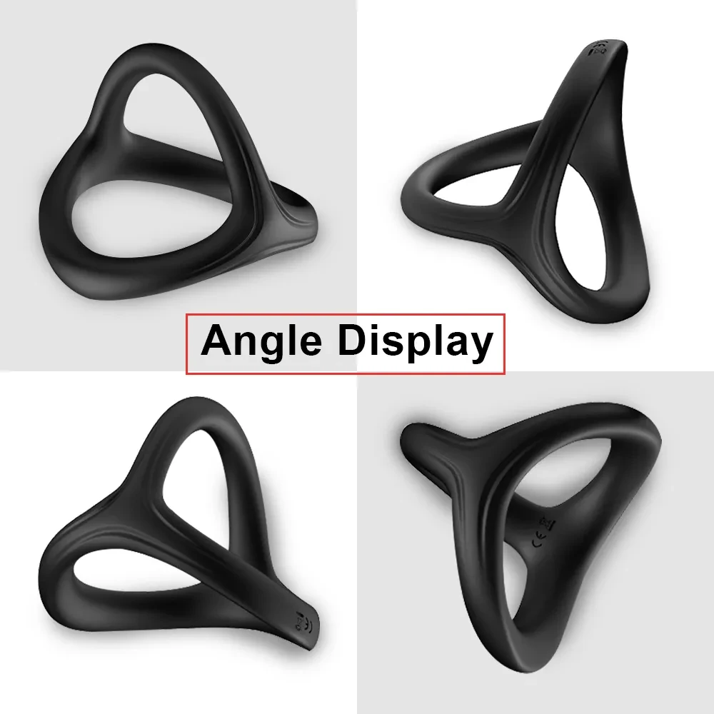 Individual cock ring demonstrating flexible silicone material