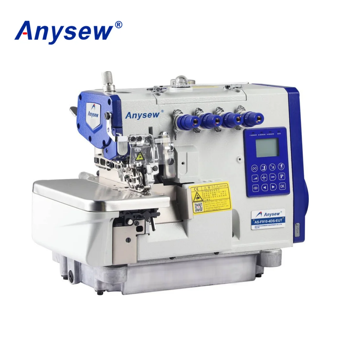 AS-F910-4D-SUT Super high speed intelligent overlock sewing machine with 1 step motor device for automatic thread trimmer details