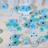100 blue flowers