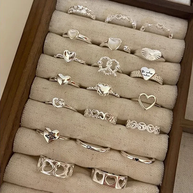 Plain Ring Female Opening Adjustable Non-fading Niche Design High-end Light Luxury Versatile Wholesale Jewelry Lovely Ring