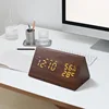 Brown wood with white lettering - Japanese radio (triangle)