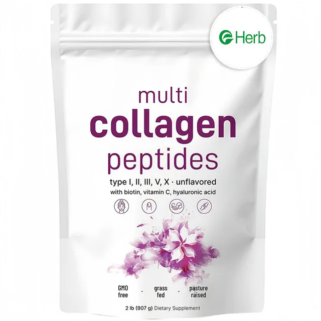 Eherb OEM Collagen Peptides Powder Hydrolyzed Collagen Powder For Hair, Skin, Nail,Grass-Fed Collagen for Women and Men