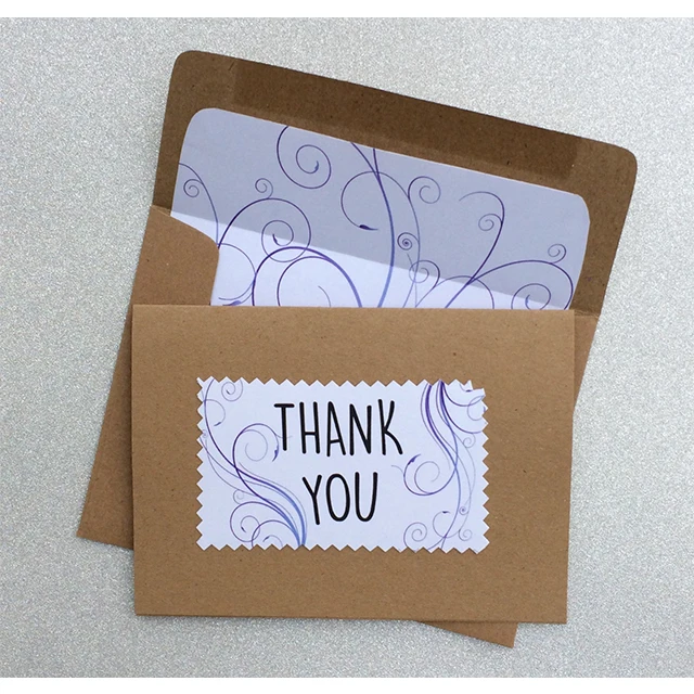 High quality custom brown kraft envelope with gold foil logo printed