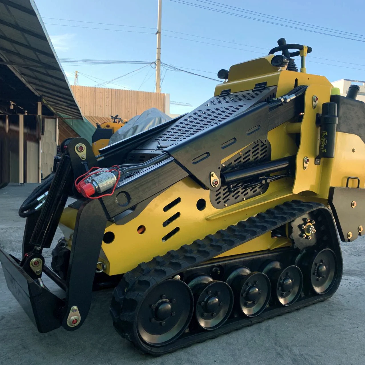 Гидравлический джойстик управления резиновое звено гусеницы дизельный двигатель модель TY-327T продавать США Высокое качество мини-погрузчик с бортовым