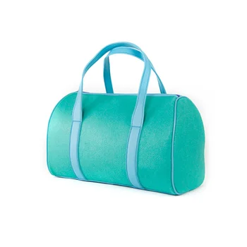 Durable Heavy-Duty Polyester Felt Fabric Custom Logo Foldable Wool Mommy's Tote Big Capacity Outdoor Traveling Clothes Bag