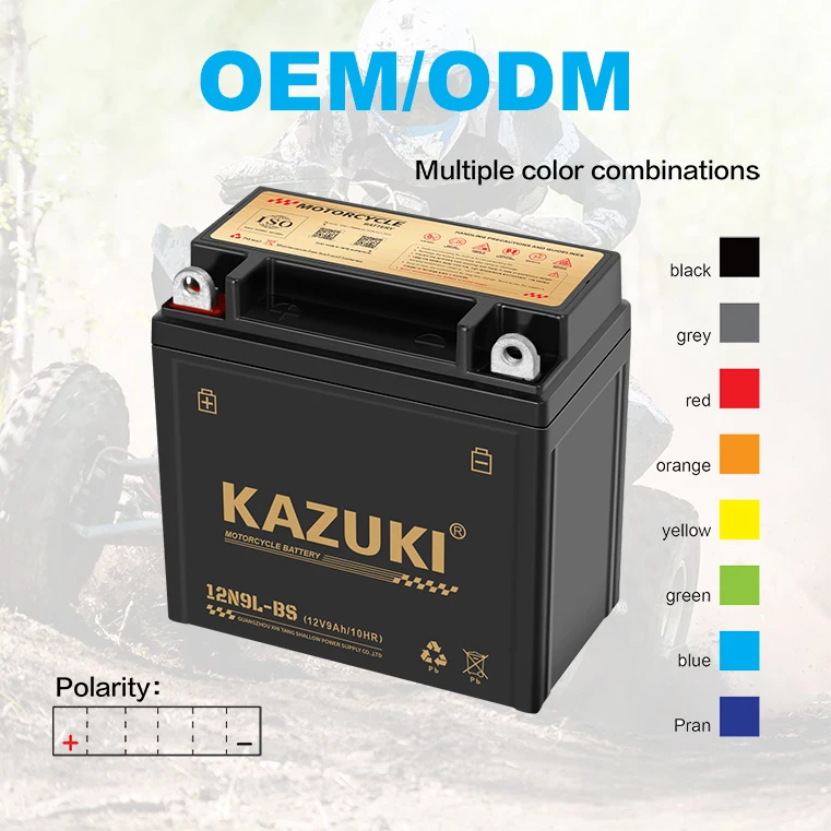 12v9ah Kazuki Lead Acid Battery - Reliable Motorcycle Power