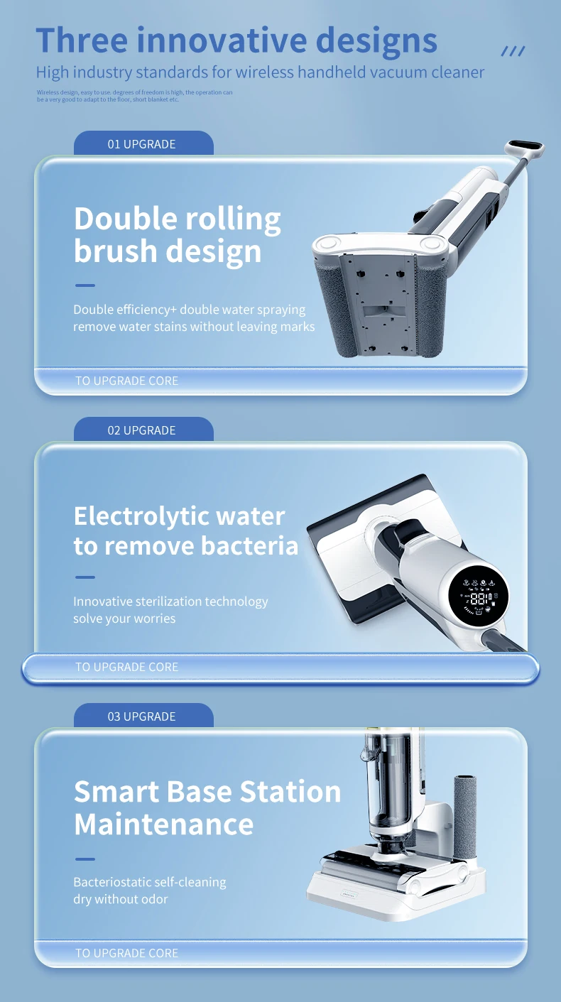 Household floor washing machine Handheld wireless intelligent automatic sweep mop mop OEM custom mopping machine