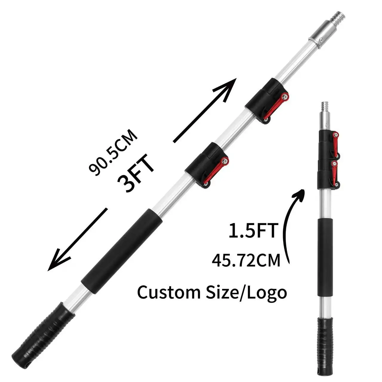 Customizable Aluminum With Lock Rod Ripple Adjustable Small Telescopic Poles