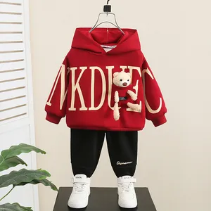 4775 Boys' Cotton Korean-style Sports Long Sleeve Two-piece Spring and Autumn Baby Suit 2026 New Internet Trendy