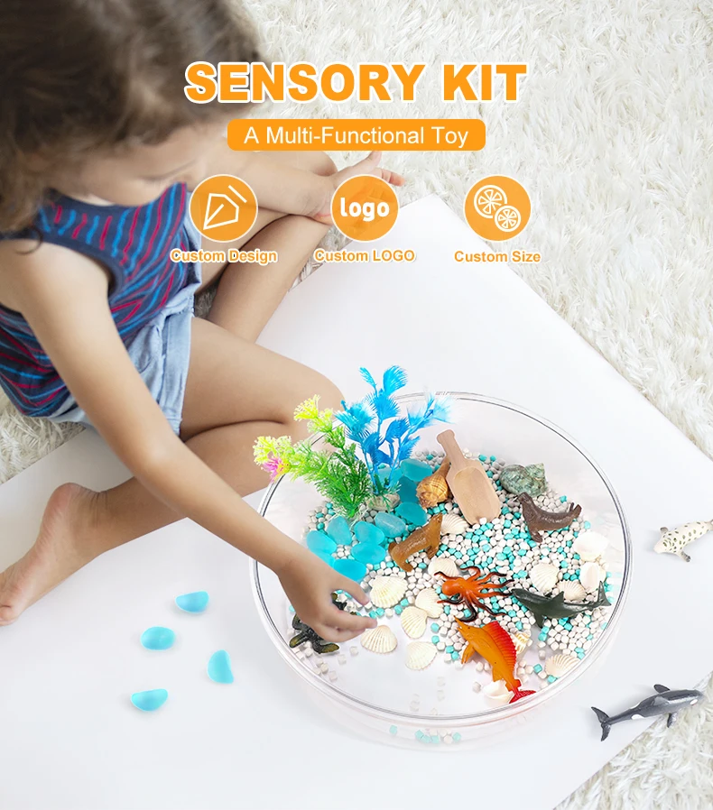 Toddler Trays Montessori Sensory Toy Farm Animal Learning Counting