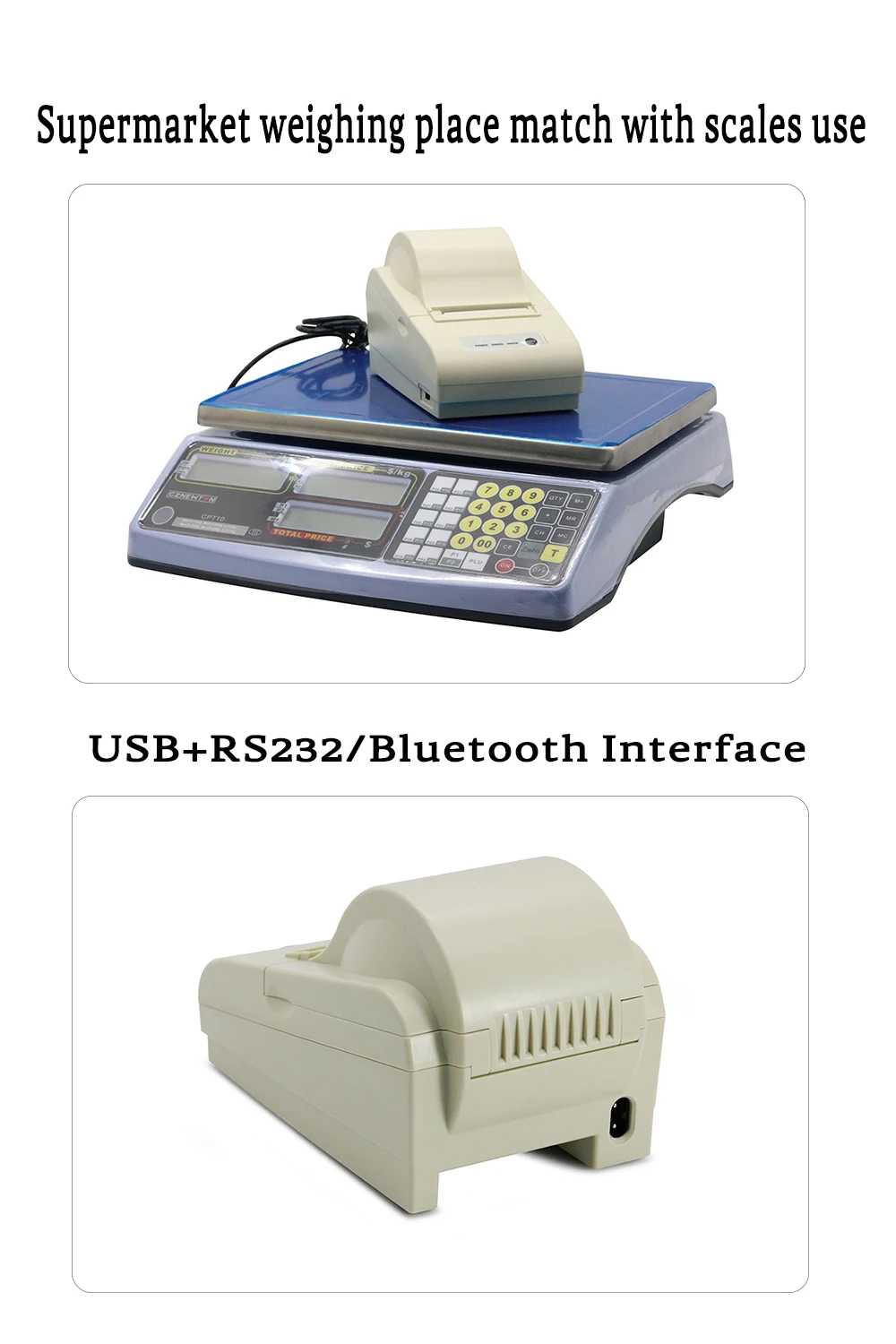 58mm Pos Thermal  Waterproof Barcode  Label Printer2 Inch Label Printer Stickers BT  Machine in Stock
