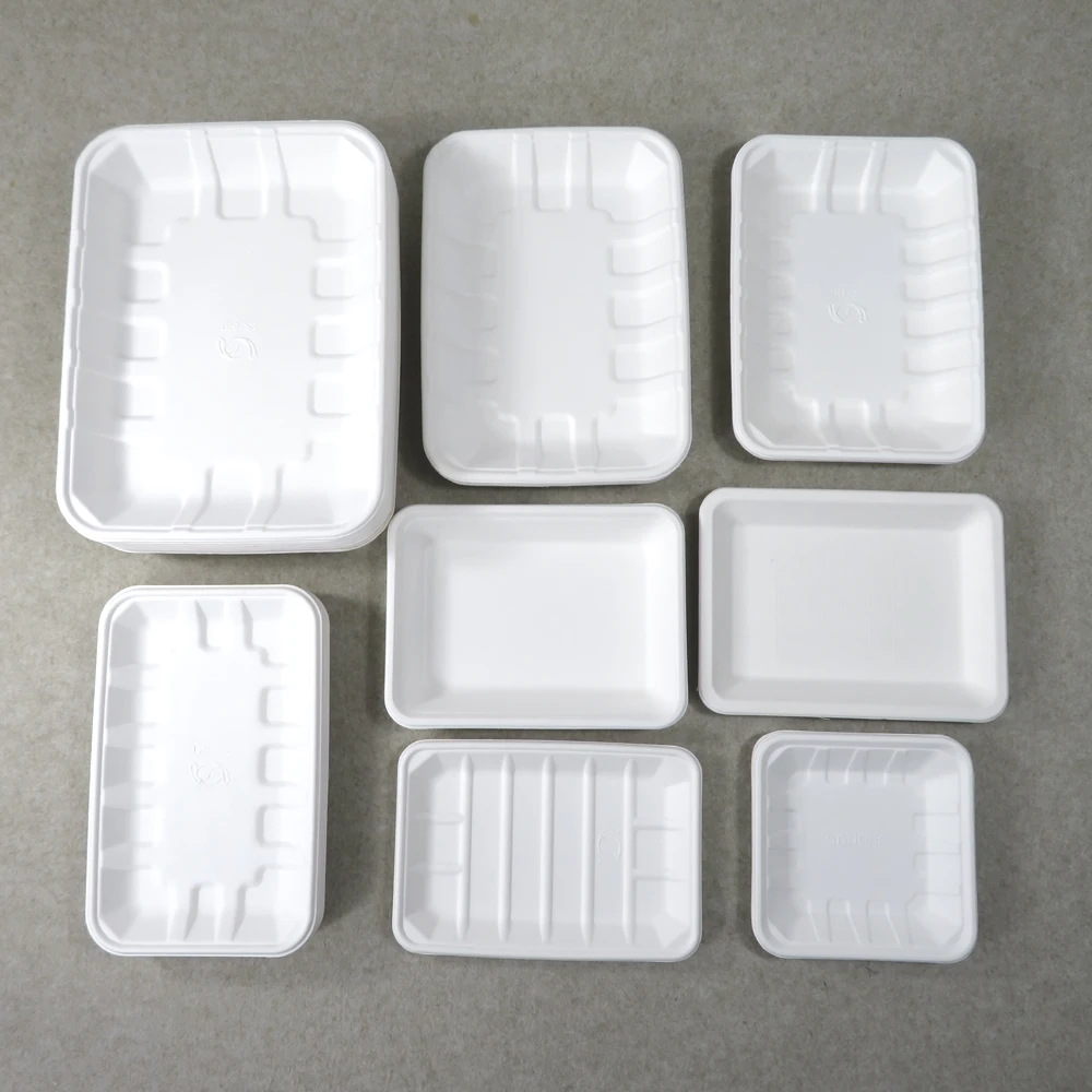 Biodegradable Foam Tray Packaging Manufactures Disposable Plastic Foam Food  Meat Trays Supplier - China Biodegradable Food Packaging Container, Ok  Compost Supermarket Biodegradable Trays