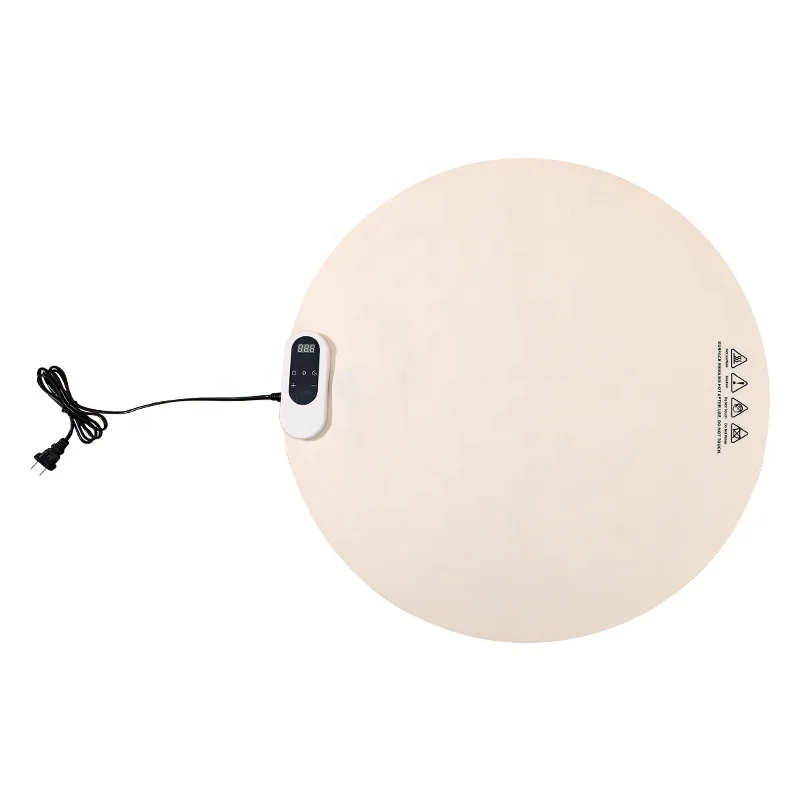 New Extra-Large Round Food Warmer Mat Silicone Soft Foldable Heating Placemat Oil-Resistant Waterproof Smart Meal Insulation Pad 7