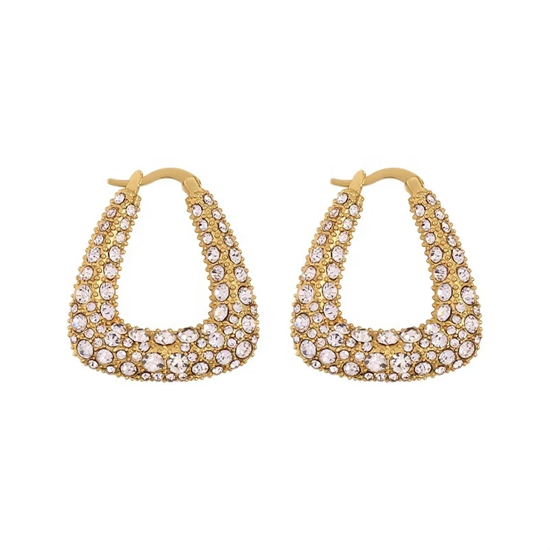 Women's Bohemian Earrings - Faux Pearl Drop & Gold-Plated Geometric Hoop - Dangle Pierced Jewelry