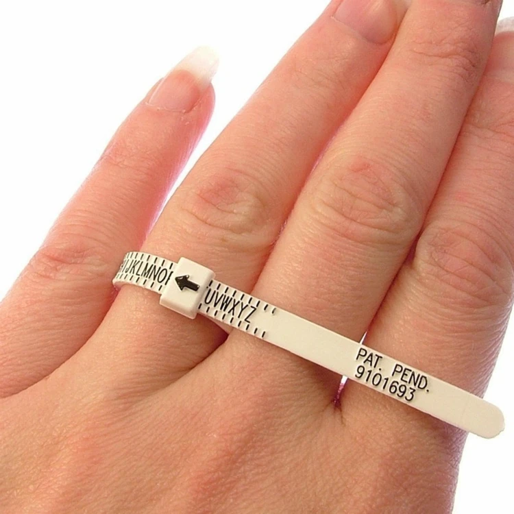 UK US EU Size Loop Hand Measure Circle Finger Plastic Ruler Ring Plastic Jewelry Circle Gauge Tool