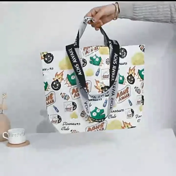 High Quality Eco Friendly Glossy Laminated Pp Woven Tote Shopping Bag ...