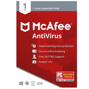 Mcafee internet security 1 year 1 pc Hot selling key code internet security antivirus computer software