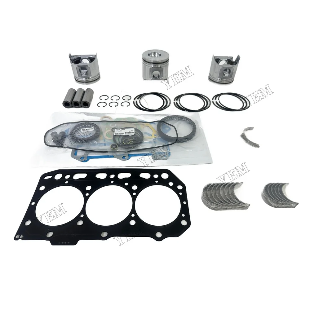 3TNV88 Overhaul Re-ring Kit For Yanmar Engine Kit Gasket Piston Set 6