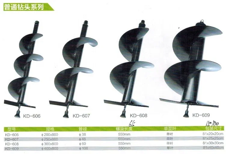 
 Ручной нажимной шнек с ручной стойкой, машина для копания отверстий земляного шнека  