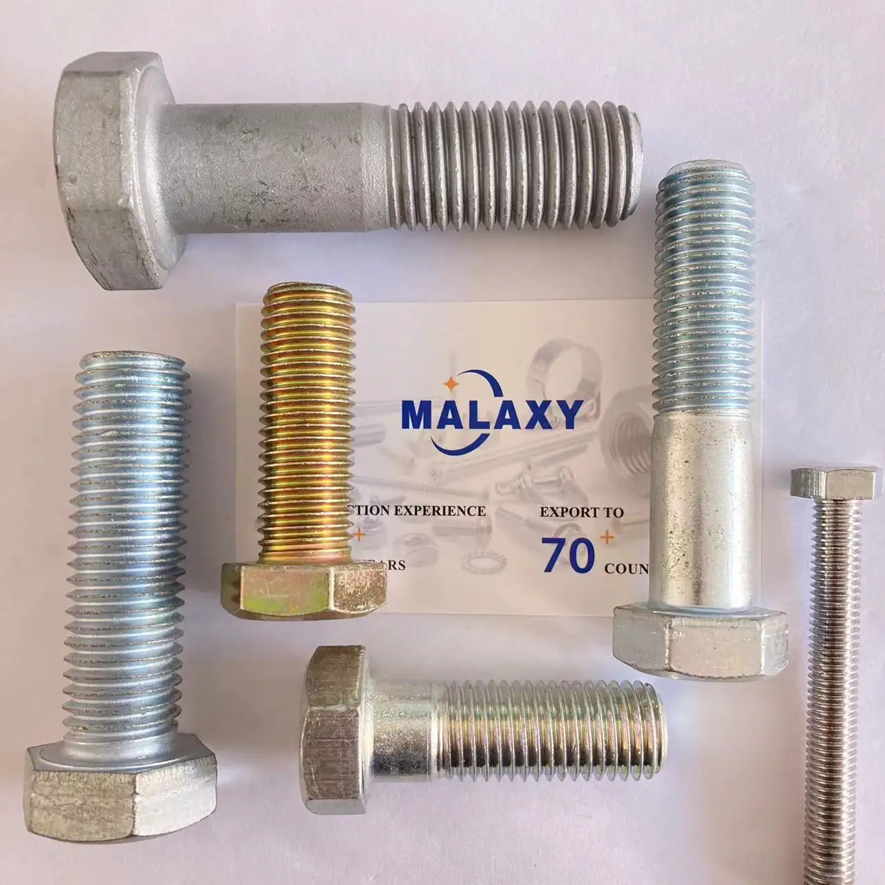 MALAXY GB/T 5783 全ネジ亜鉛メッキ六角ボルト 10.9級六角ボルト M12